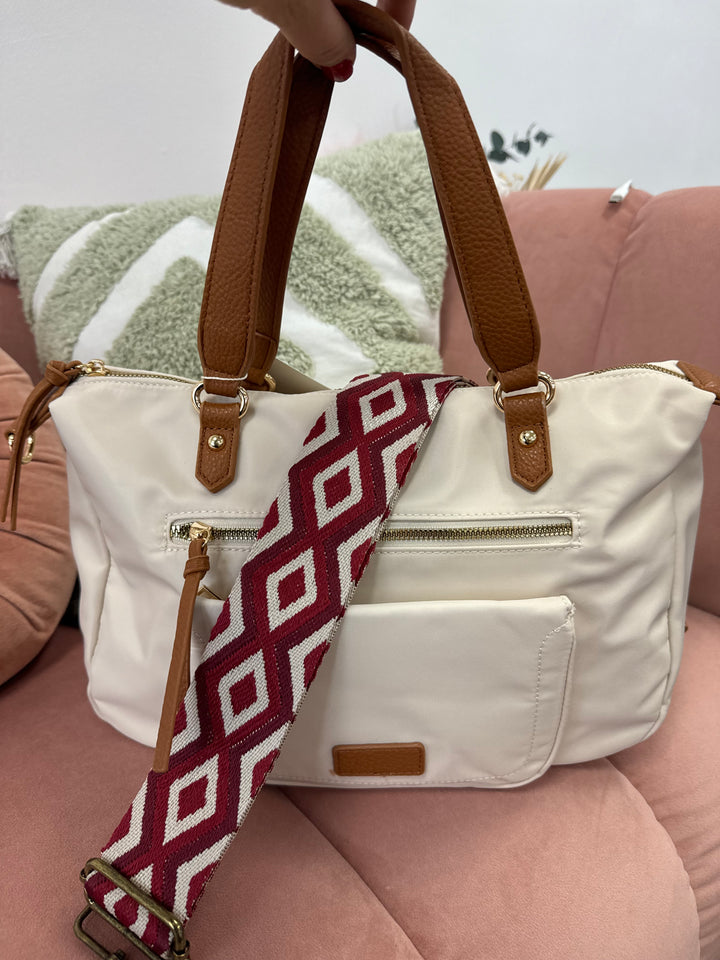 Bolso Bandolera Zambia Beige