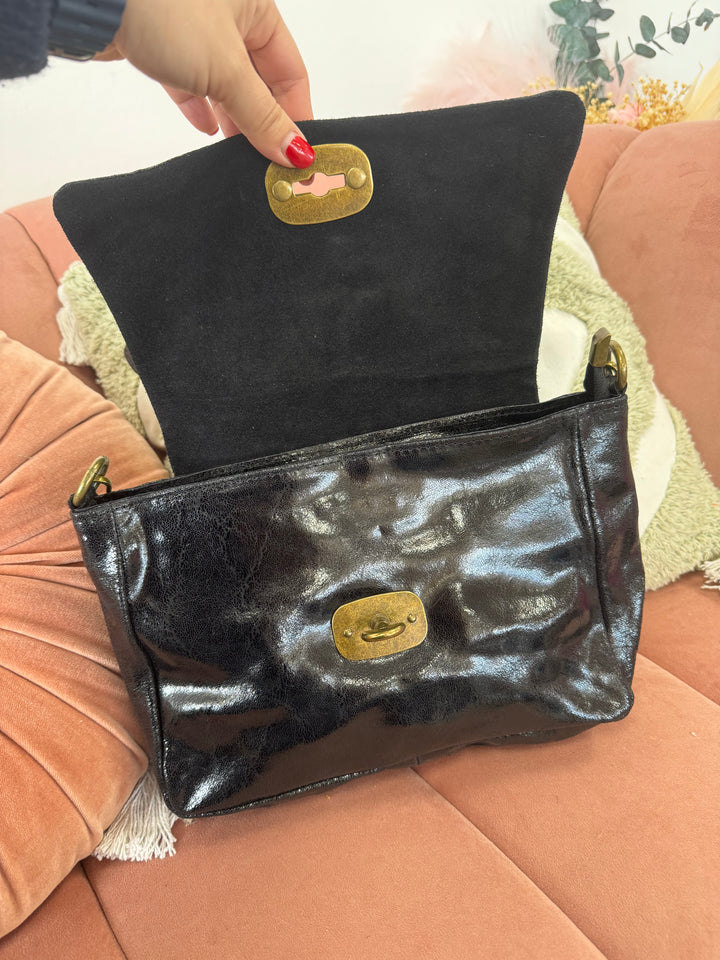 Bolso Piel Denis Negro
