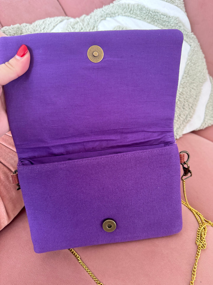 Cartera Bandolera india lila