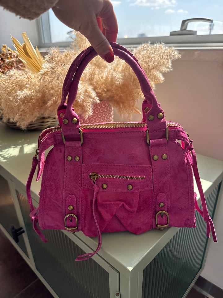 Bolso Mini Pantera piel Fucsia