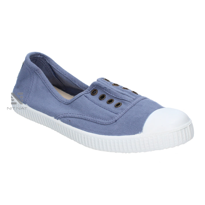 Zapatillas Inglesa  Lona Drec Azul