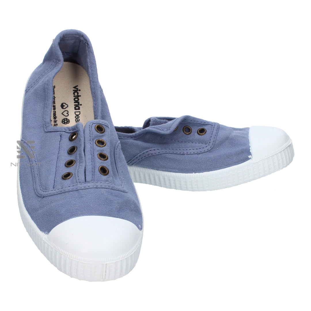 Zapatillas Inglesa  Lona Drec Azul