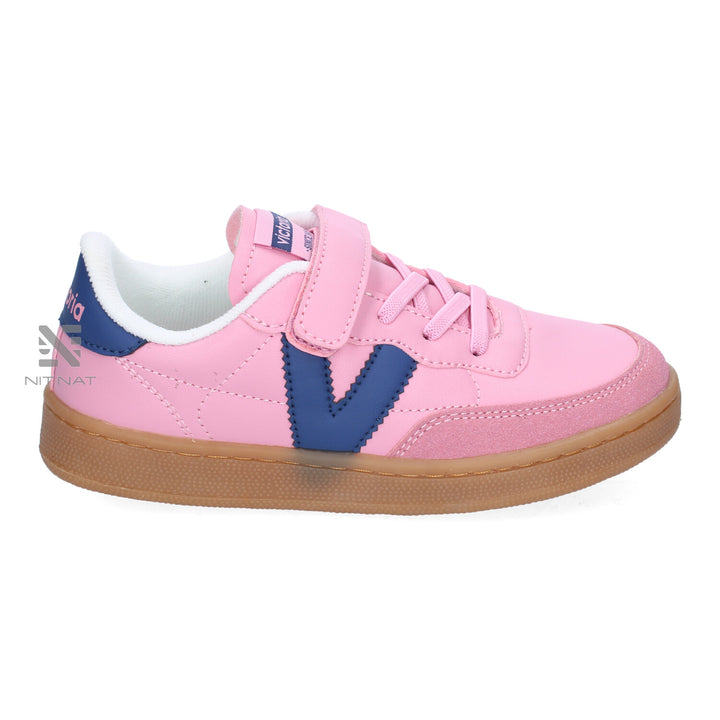 Zapatillas Oslo Efecto Piel Victoria Blanco Rosa