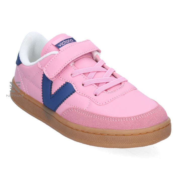 Zapatillas Oslo Efecto Piel Victoria Blanco Rosa