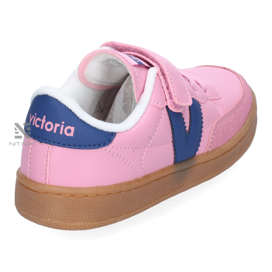 Zapatillas Oslo Efecto Piel Victoria Blanco Rosa