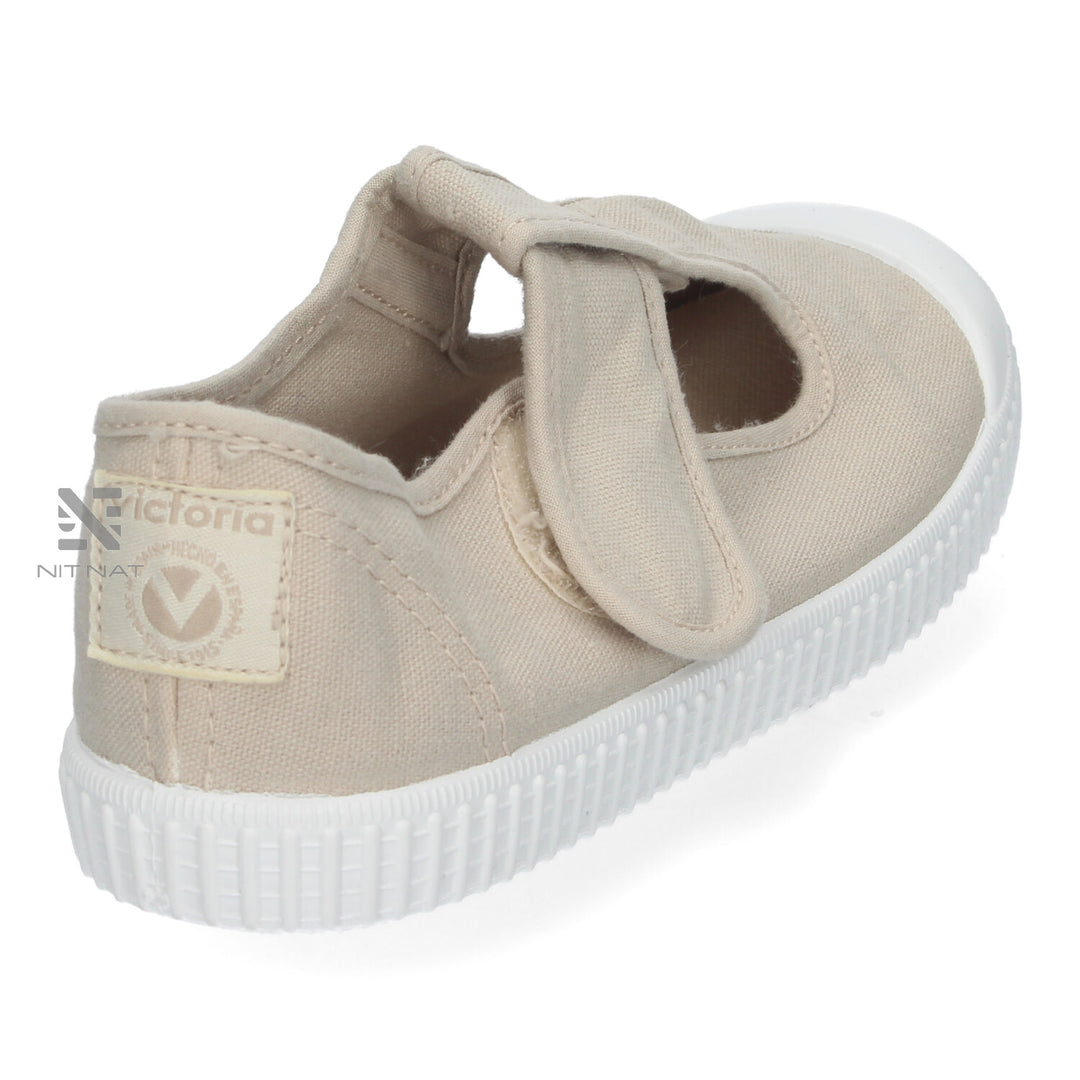 Sandalia lona reciclada Drec beige Victoria