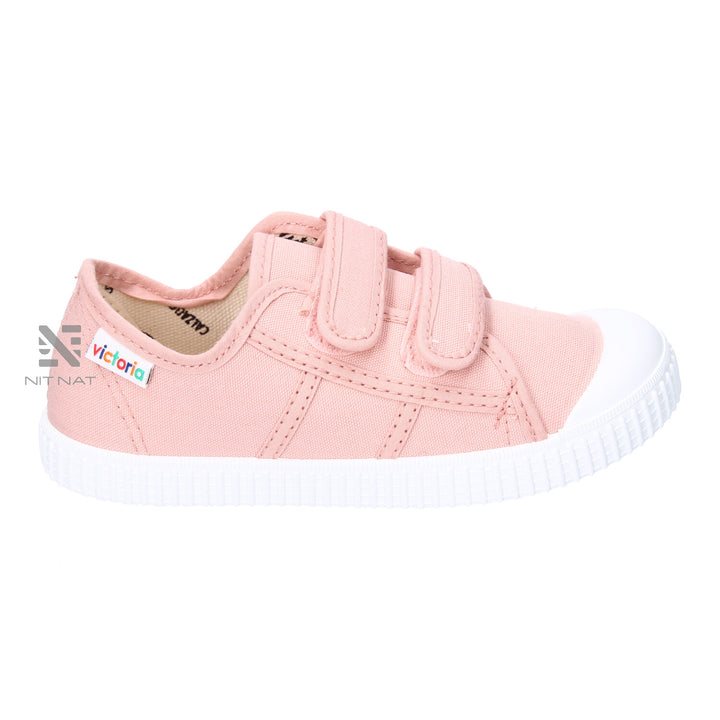 Zapatillas Tiras Lona Victoria Rosa