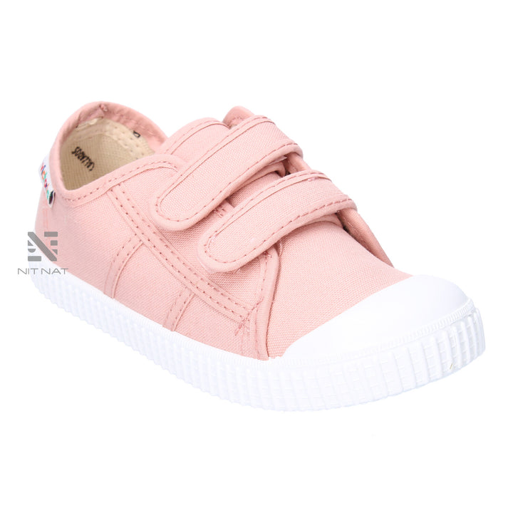 Zapatillas Tiras Lona Victoria Rosa