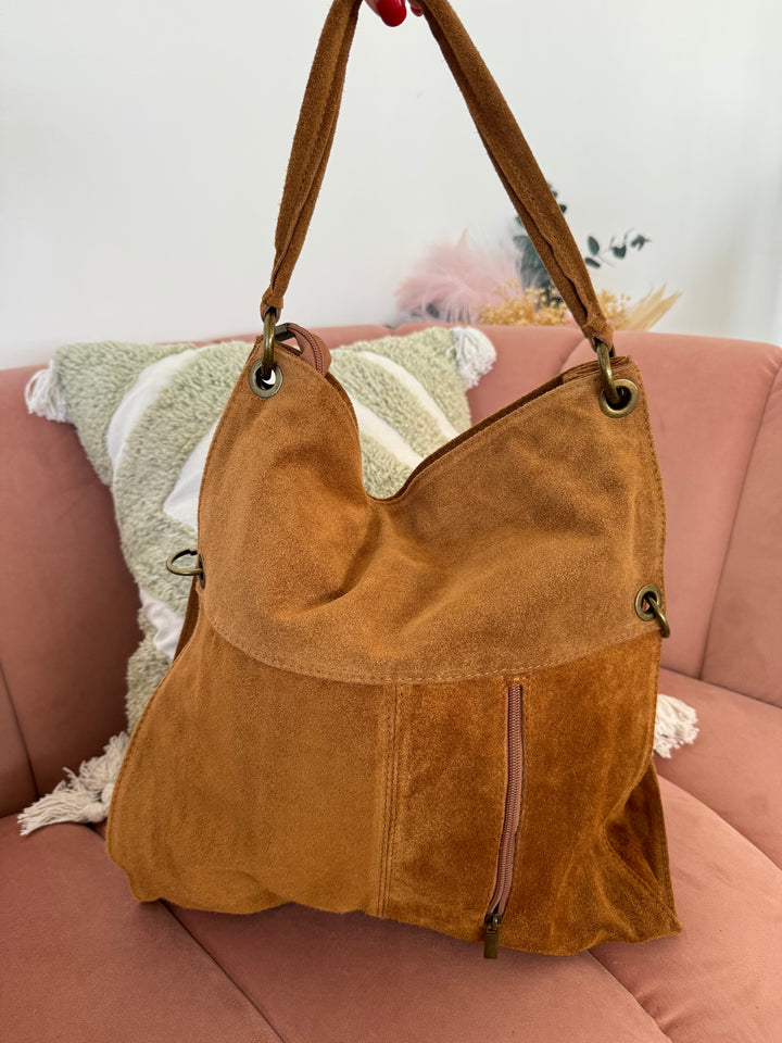 Bolso Bandolera Lewis XL Piel Camel