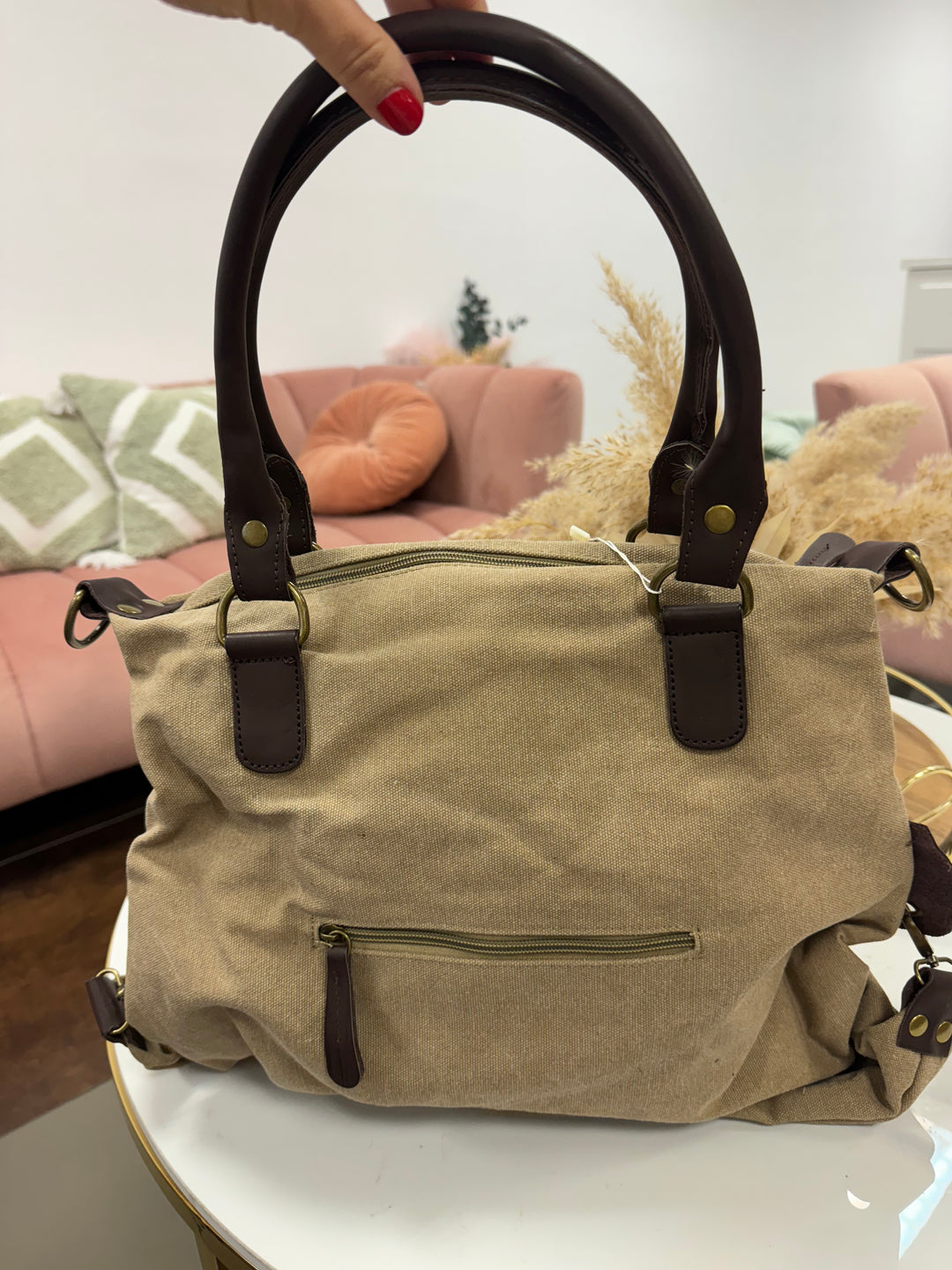 Bolso Shopper Bandolera Cuqui XL Taupe