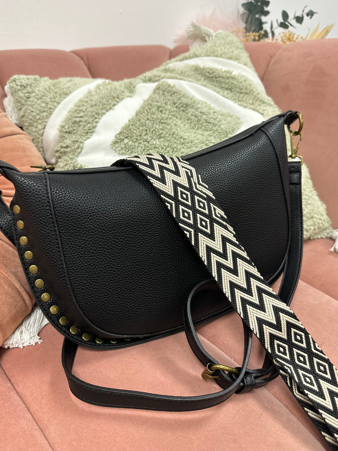 Bolso ten tachuelas Negro