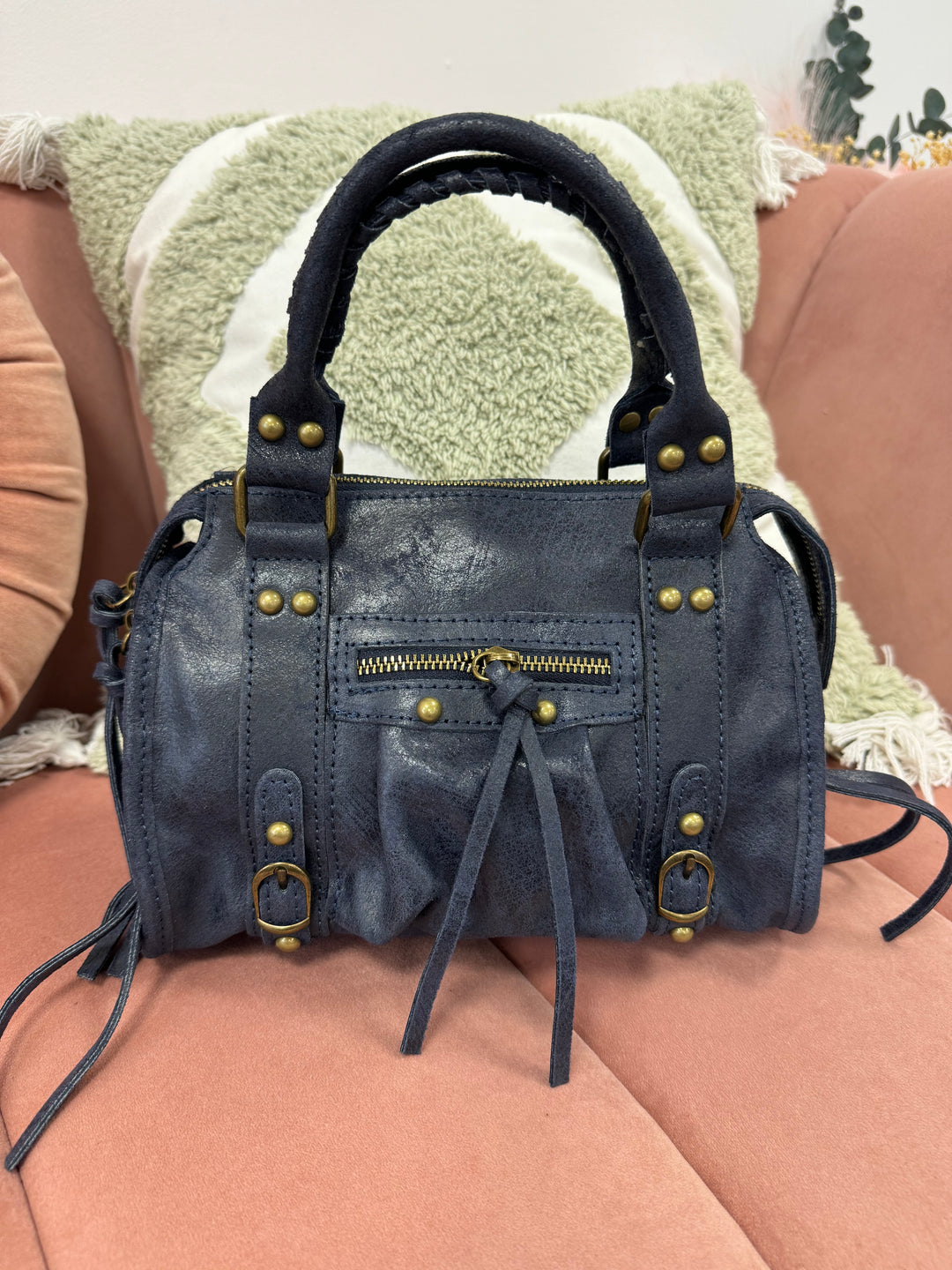 Bolso Mini Pantera piel Azul Marino