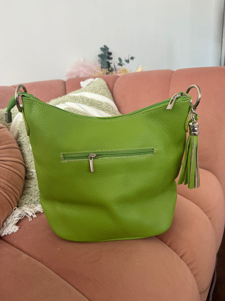 Bolso Piel Dilán Verde lima