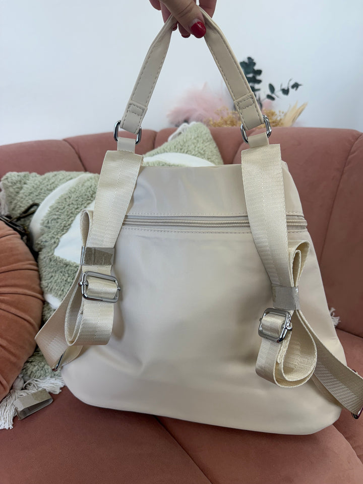Mochila nylon flopy Beige claro