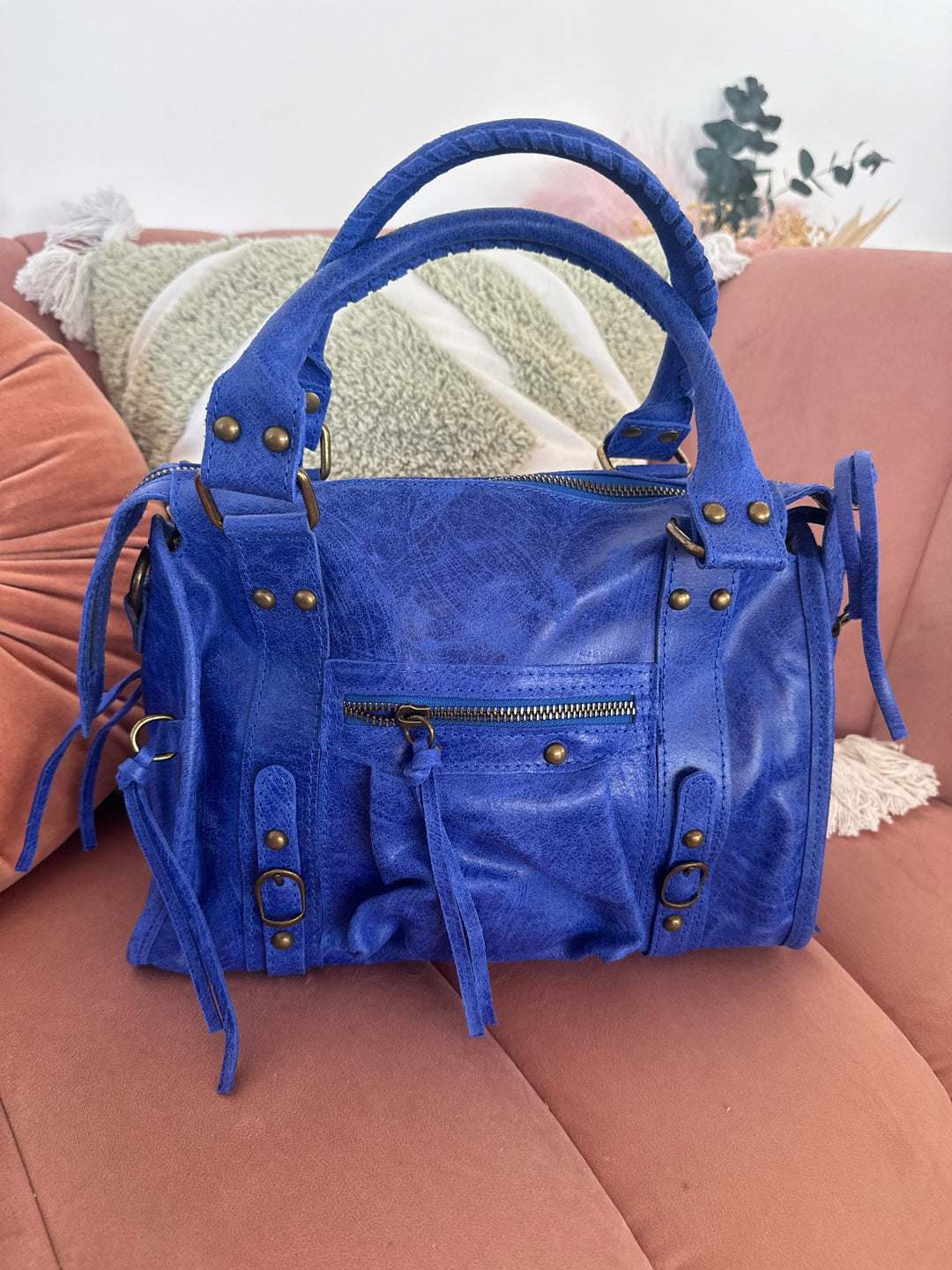 Bolso Pantera piel Azul Royal
