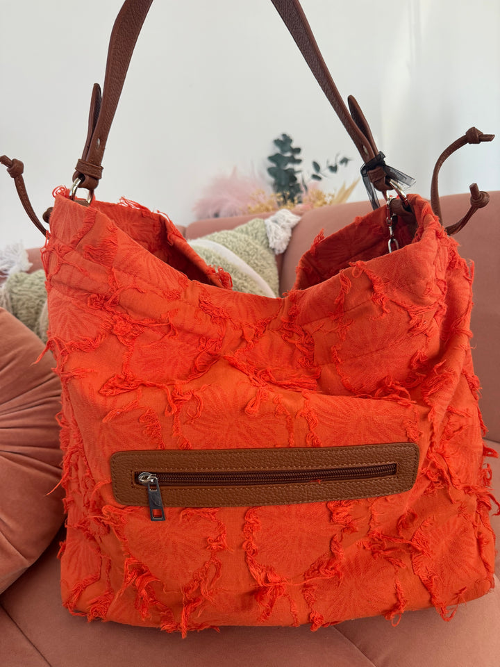 Bolso Bandolera Piel Betty Naranja