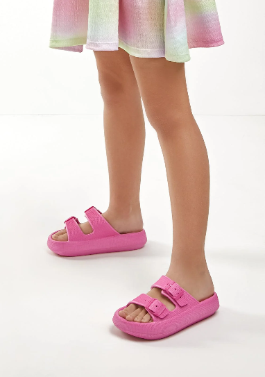 Sandalias Doble hebilla B&W Rosa