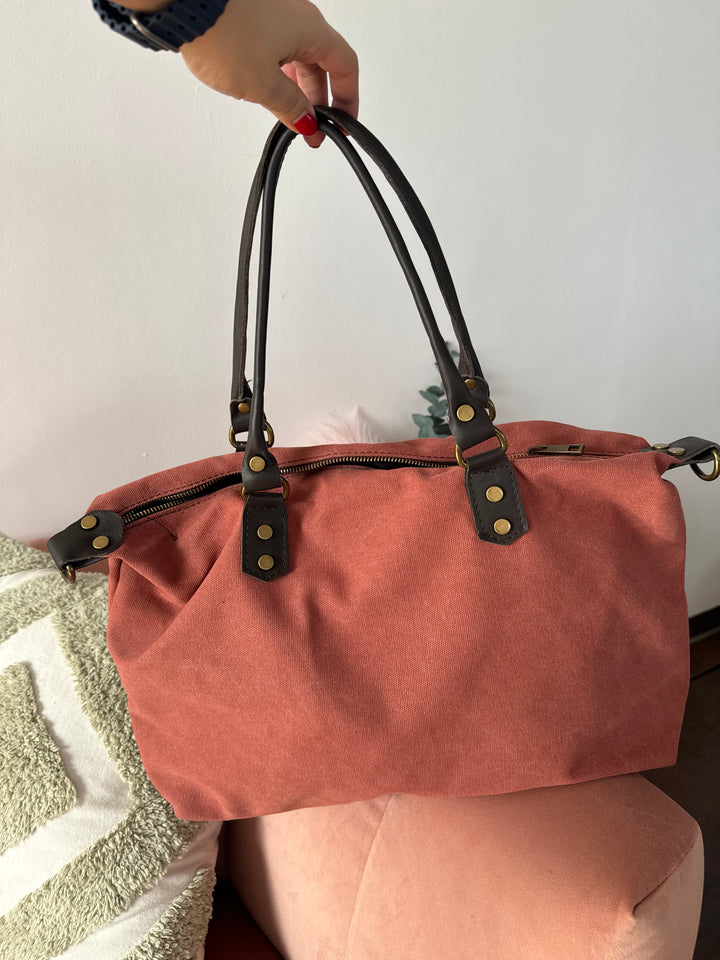 Bolso Bandolera Piel Cuqui Coral