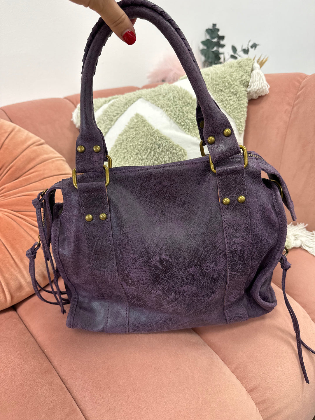 Bolso Pantera piel Morado