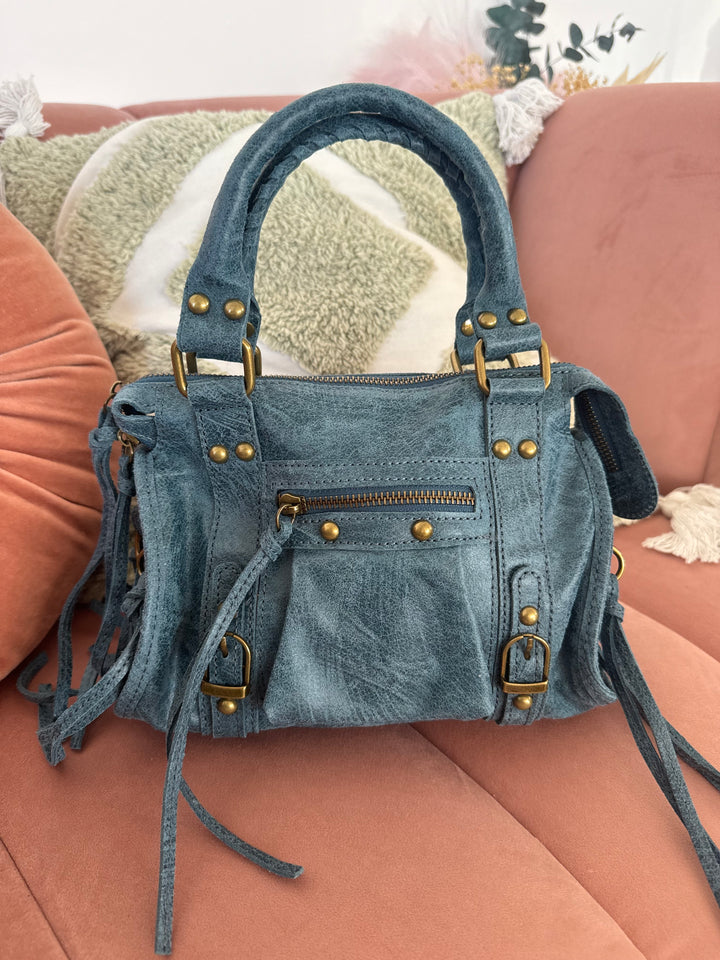 (Copia) Bolso Mini Pantera piel Azul Petrolero
