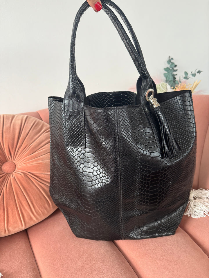 Bolso Piel Sono Coco Negro