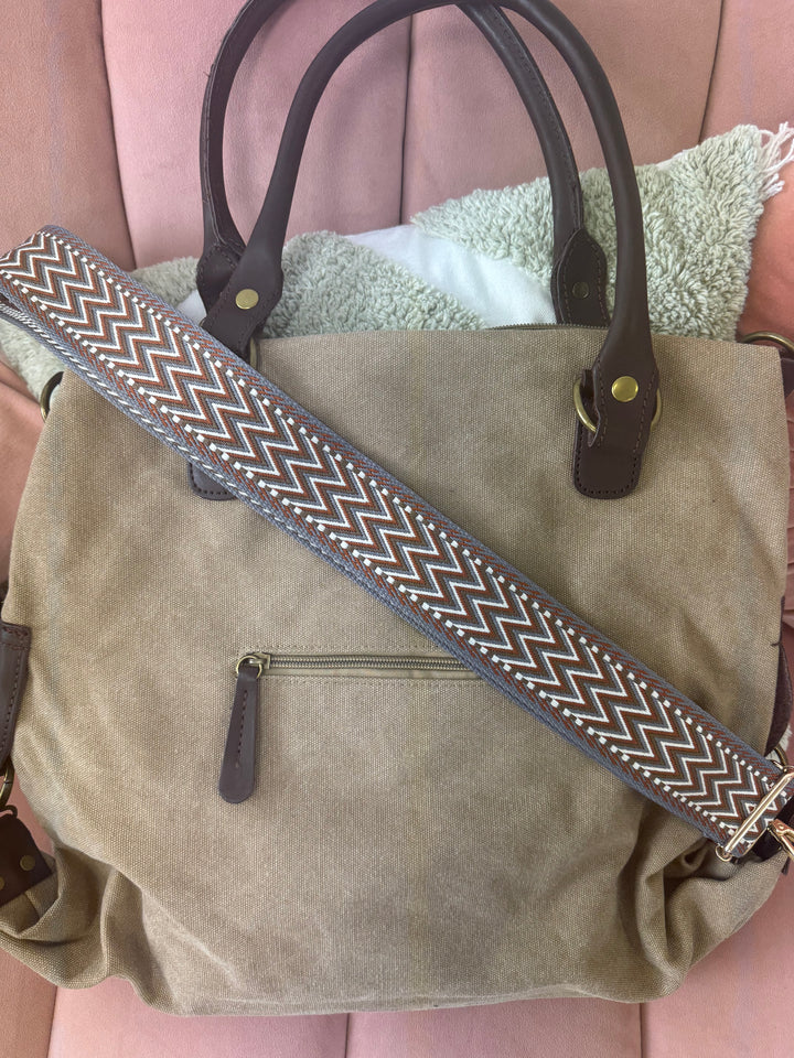 Bolso Shopper Bandolera Cuqui XL Taupe