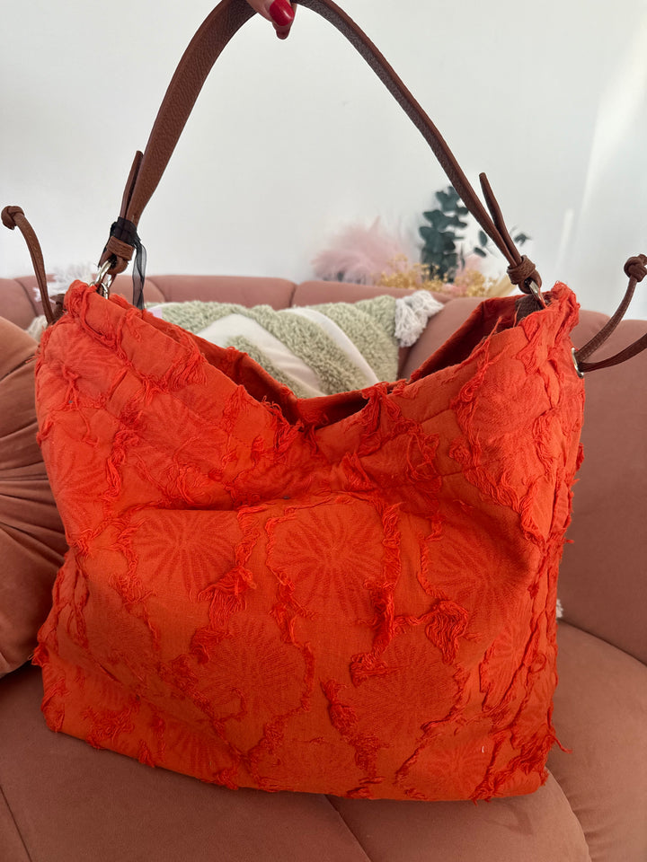 Bolso Bandolera Piel Betty Naranja