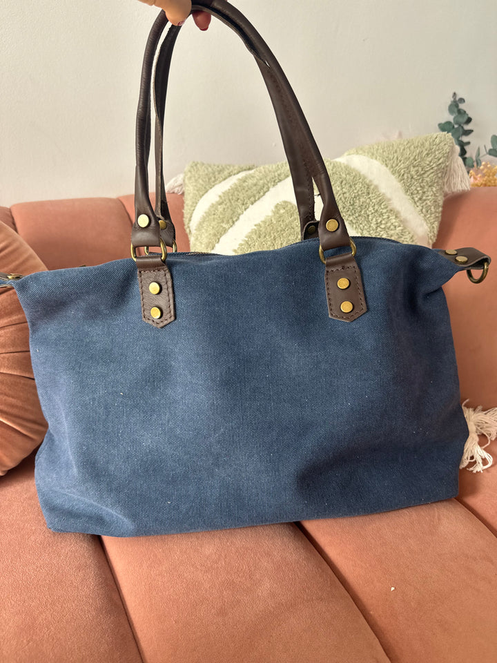 Bolso Bandolera Piel Cuqui Azul klein