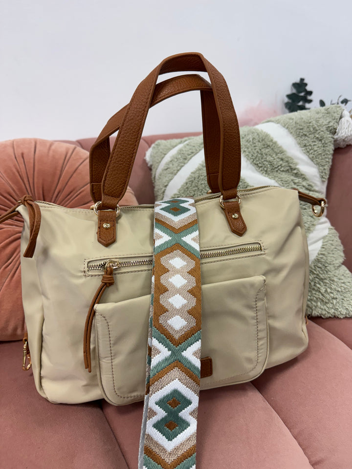 Bolso Bandolera Zambia Beige fuerte