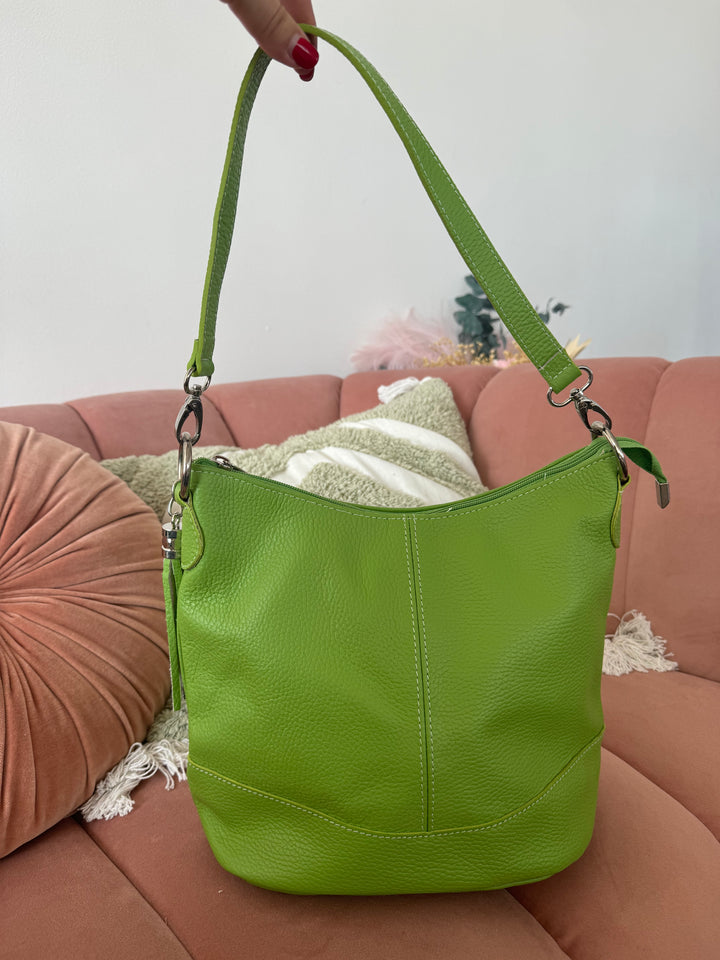 Bolso Piel Dilán Verde lima