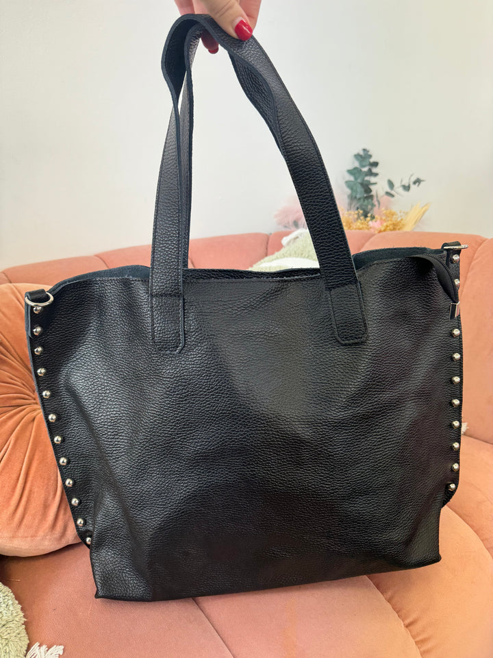 Bolso Piel Pica Negro