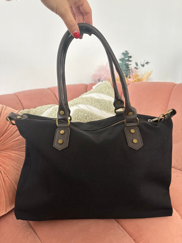 Bolso Bandolera Piel Cuqui Negro