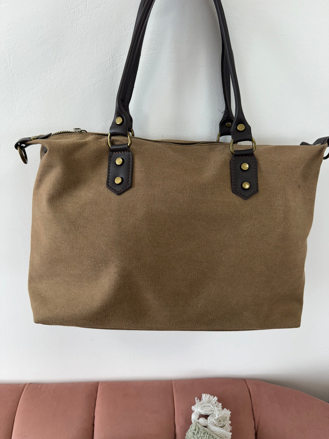 Bolso Bandolera Piel Cuqui marrón claro