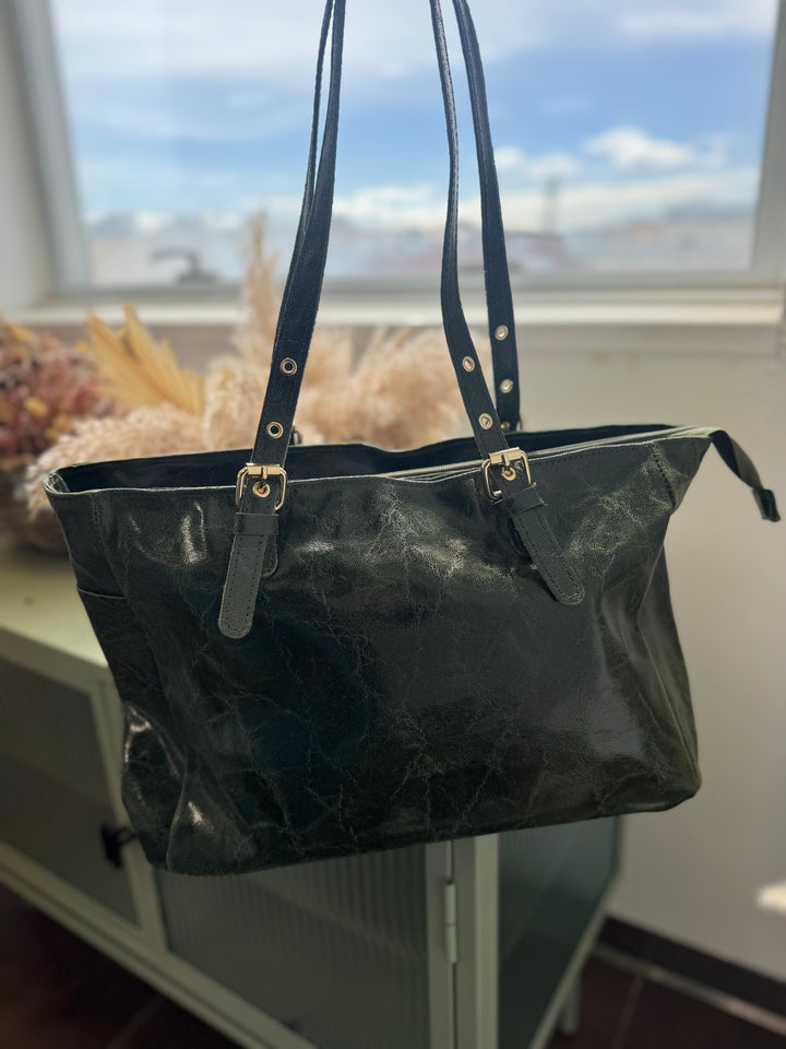 Bolso Piel Lirio Kaki