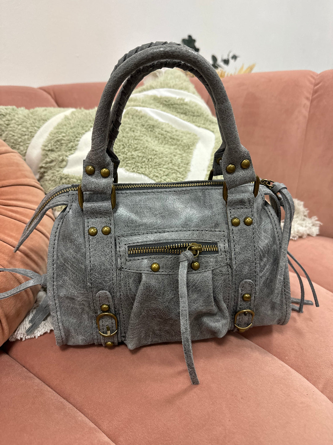 Bolso Mini Pantera piel Gris
