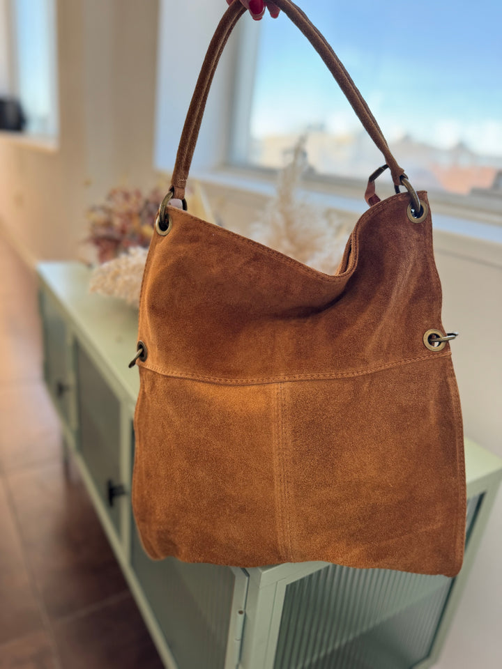 Bolso Bandolera Lewis XL Piel Camel