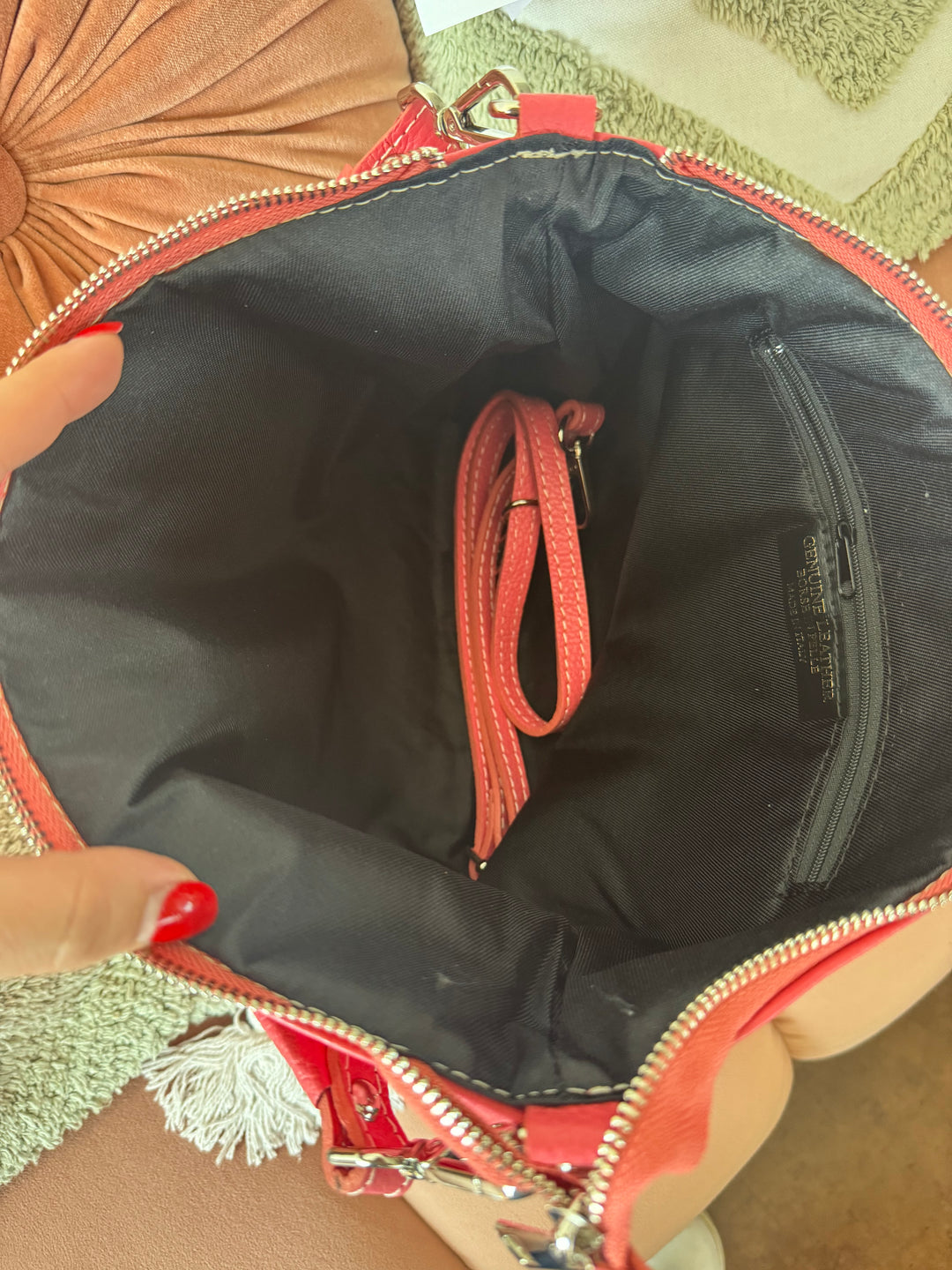 Bolso Piel Naty Verde Nude