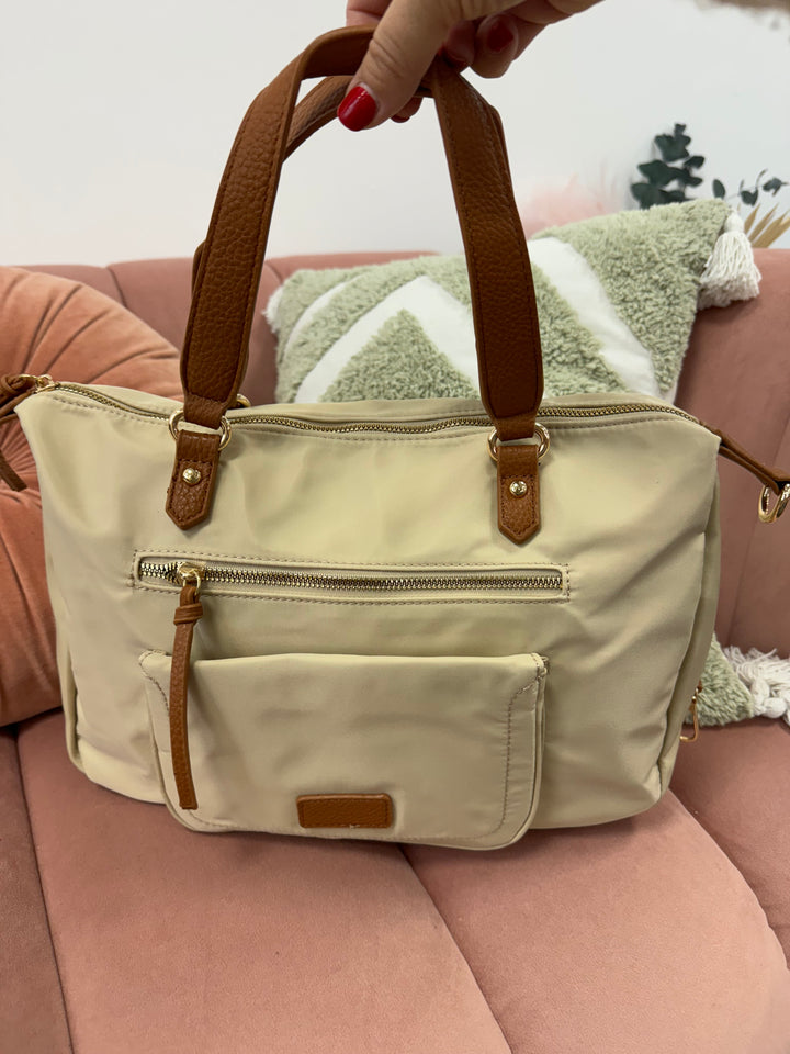 Bolso Bandolera Zambia Beige fuerte