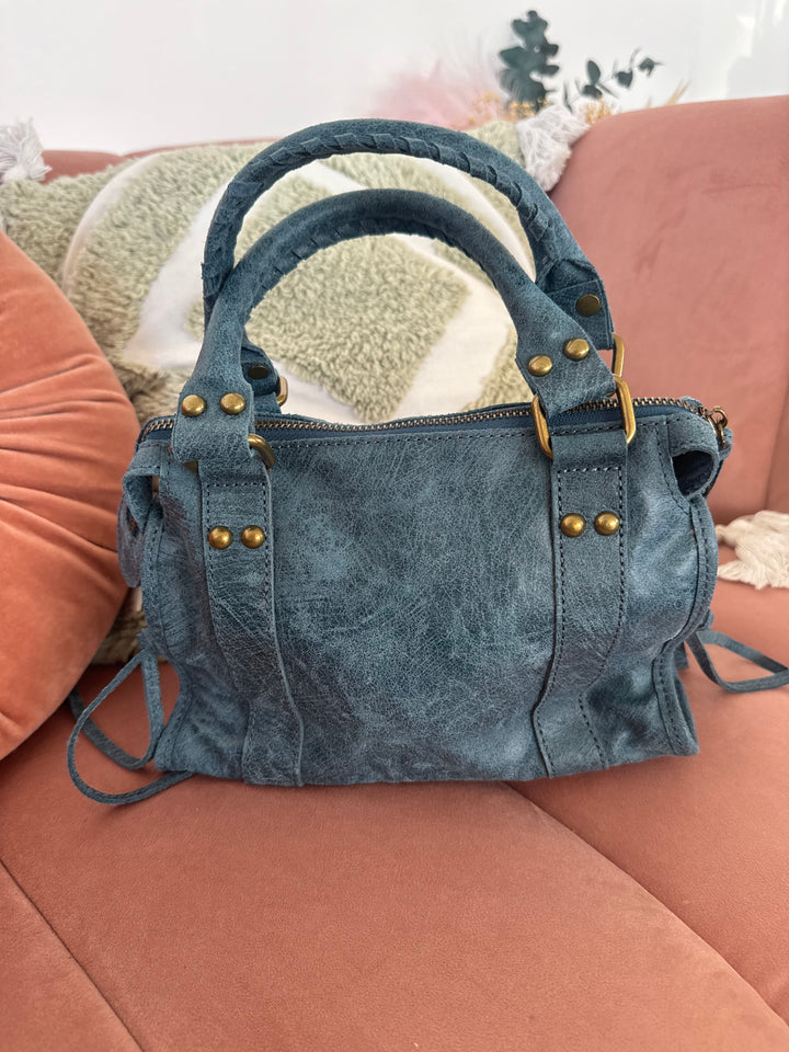 (Copia) Bolso Mini Pantera piel Azul Petrolero