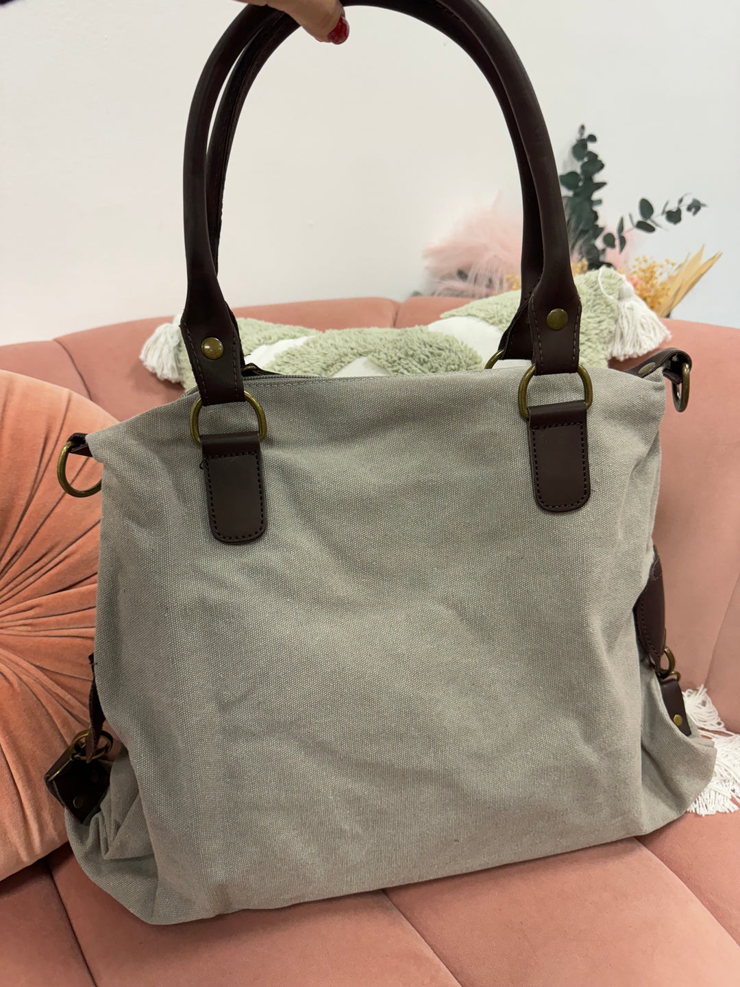 Bolso Shopper Bandolera Cuqui XL Gris