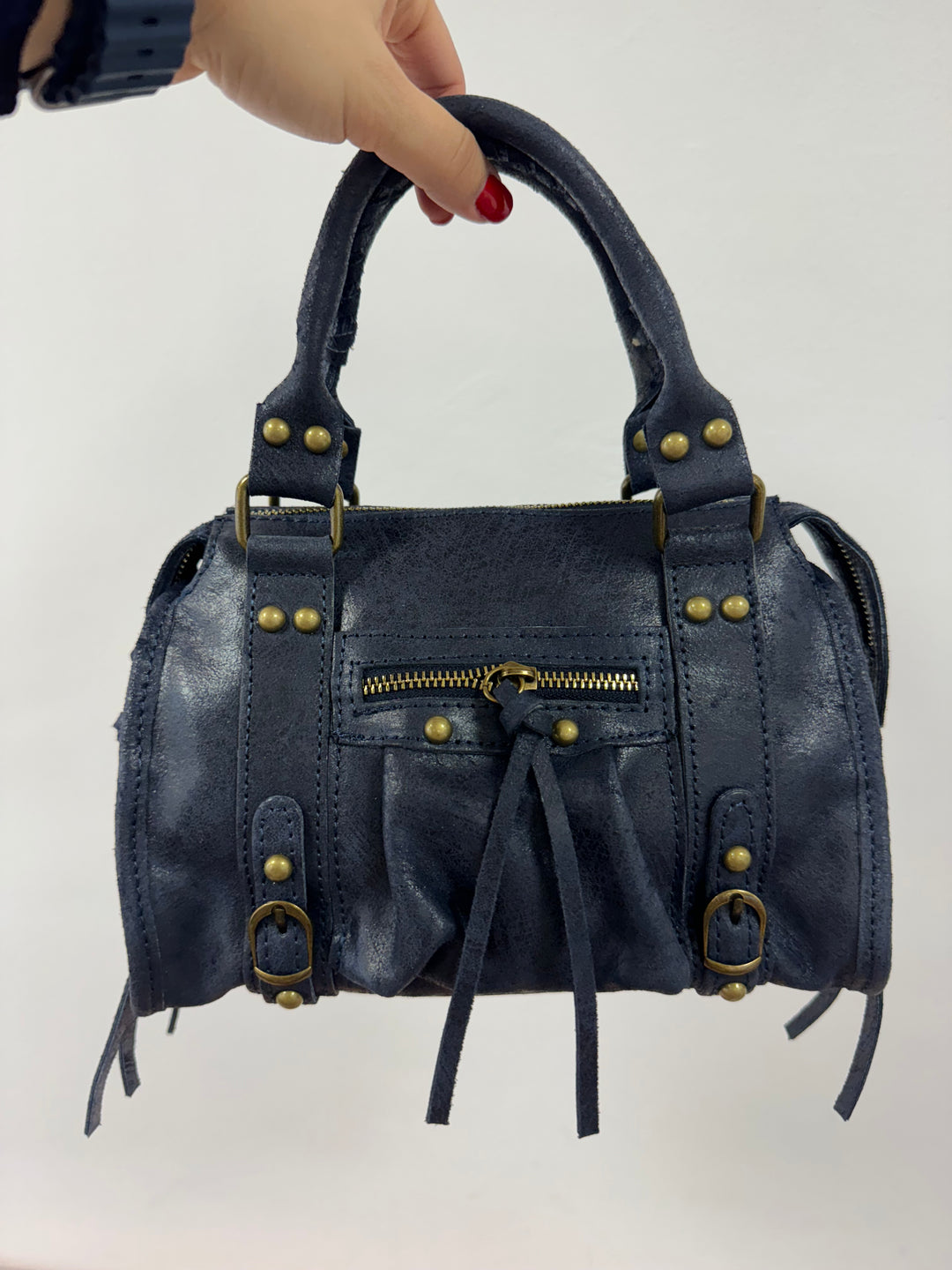 Bolso Mini Pantera piel Azul Marino