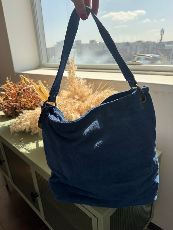 Bolso Bandolera cady XL Piel Azul Klein