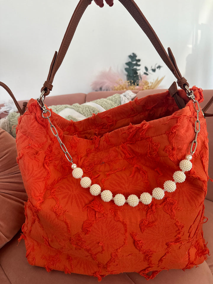 Bolso Bandolera Piel Betty Naranja