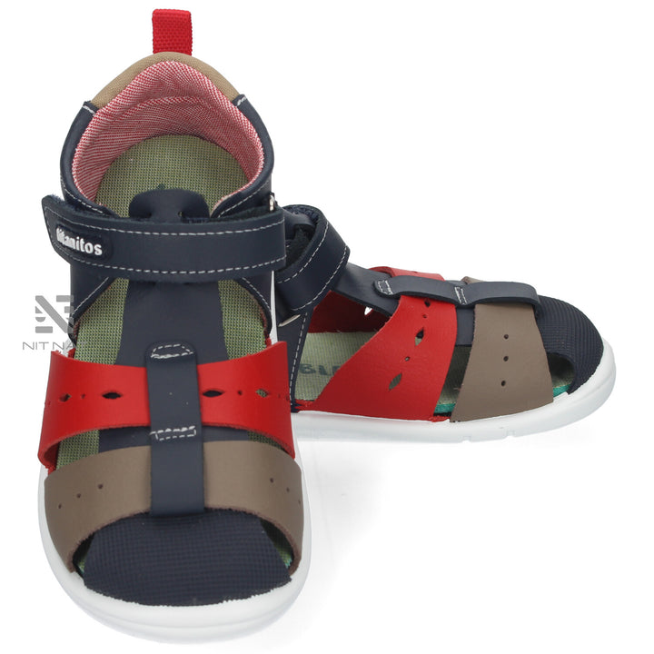 Sandalias Evo Titanitos Navy y Rojo