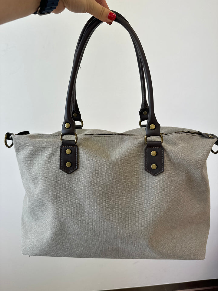 Bolso Bandolera Piel Cuqui Gris claro