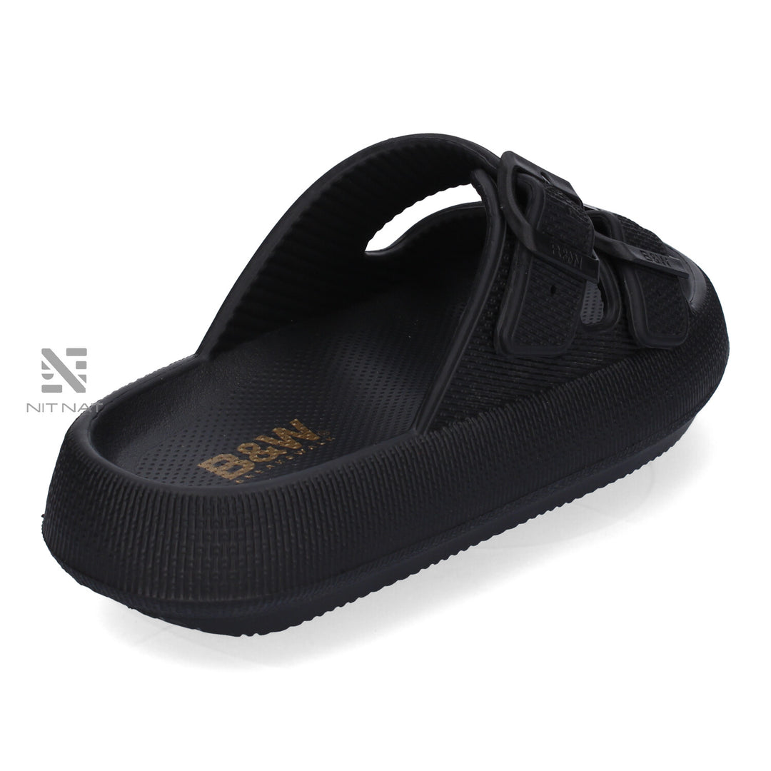 Sandalias Doble hebilla B&W Negro