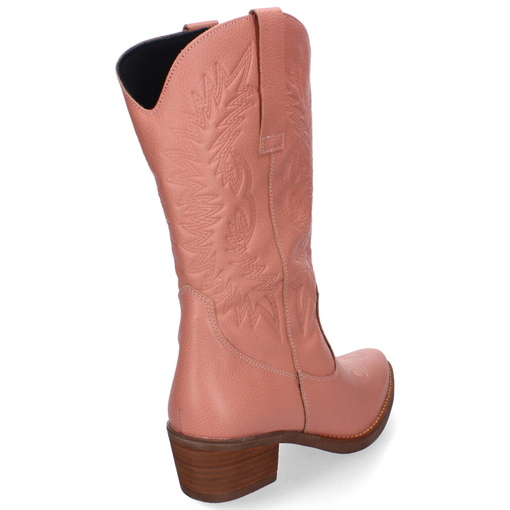 Botas Cowboy Grabadas Lola Nit Nat Rosa