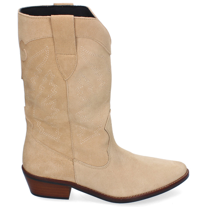 Botas Cowboy Sena Nit Nat Beige Claro