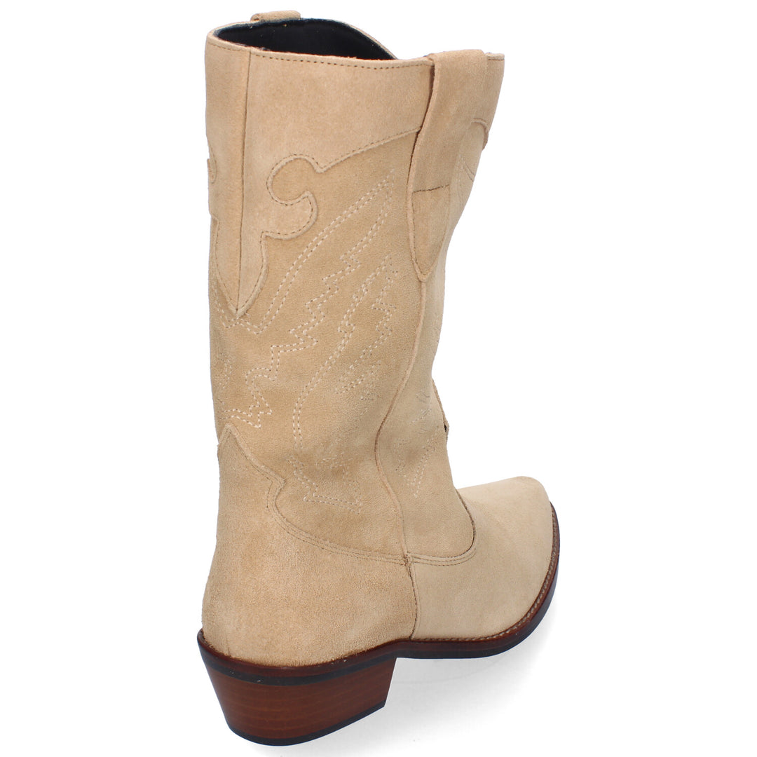 Botas Cowboy Sena Nit Nat Beige Claro