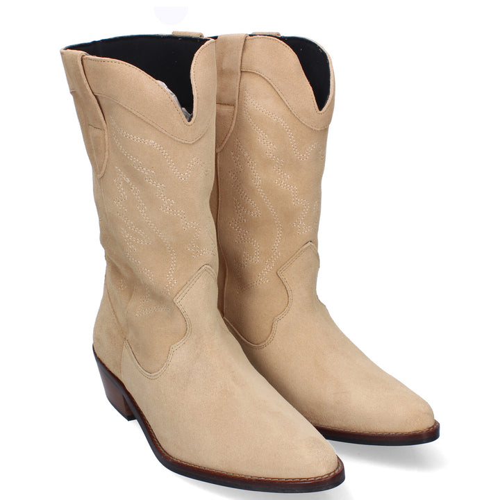 Botas Cowboy Sena Nit Nat Beige Claro